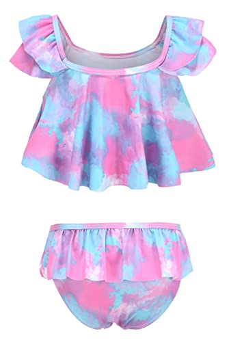 Image of Girls Two Piece Swimsuits Bikini Bathing Suit for Kids Hawaiian Swimwear Set 3-16 Years