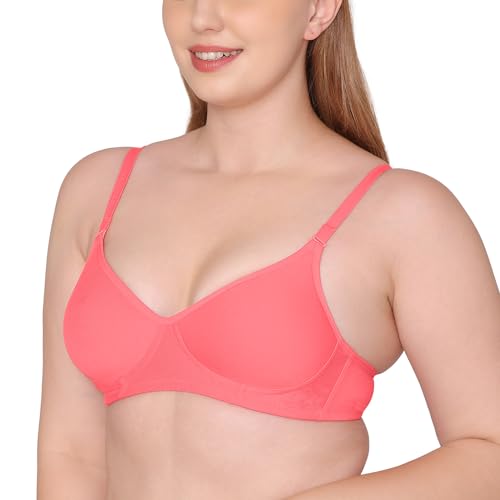 Image of Tweens - Medium Padded Cotton Rich Bra - Full Coverage, Seamless, Multiway Straps, Wirefree Everyday T-Shirt Bra (Pack of 2)