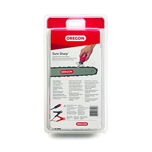 Oregon Chainsaw Chain Sharpening Kit With Hard Case & 12V Sure Sharp Electric Chainsaw Chain Grinder/Sharpener, 2-In-1 Saw Chain Sharpening & Maintenance Tool With 16′ Cable,Red #TOP5