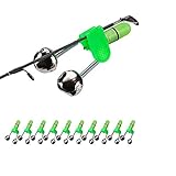 Fkstyle 【10個セット】夜釣り用 光る LED搭載クリップ式鈴 音と光でアタリ通知 釣り竿先用アラームベル 防水 電池付き フィッシング 竿 [並行輸入品]