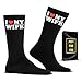 ZAGKOO Fathers Day Gift for Husband from Wife - Gifts for Husbands, Him, Men on Wedding Anniversary, Birthday, Valentines, Christmas - Funny Socks for Husband - I Love My Wife Novelty Socks Present