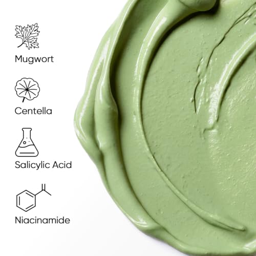 SKINTIFIC Mugwort Clay Stick Mask for Face, Redness Soothing & Breakout Control with Centella and Salicylic Acid, Gentle Exfoliating, Vegan Skincare, Wash-Off Facial Mud Mask - Image 3
