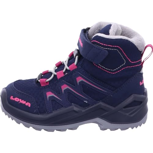 LOWA Maddox GTX Waterproof Mid Junior Boots Medium, Navy pink, 7 Big Kid2