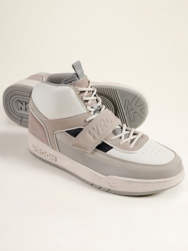 Image of WROGN Men's Microfibre High-top Lace-up Sneakers