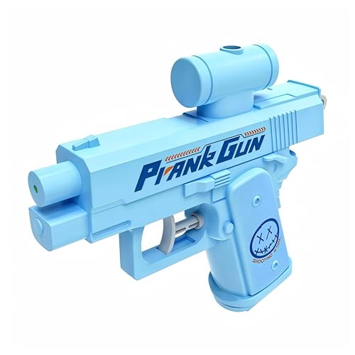 Pistola de Agua de Broma Azul para Hombres – Pistola de Agua de Doble Disparo, Juguete de Prank y Verano, Ideal para Travesuras