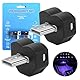 AUTOXBERT 2 Stück Typ-C Mini USB LED Licht, 8-Farben Einstellbarer Winkel Umgebungslicht, Auto On/Off-Atmosphäre Lampe für Auto-Innenraum, Home Decor, Lesen, Camping, Tastatur Beleuchtung