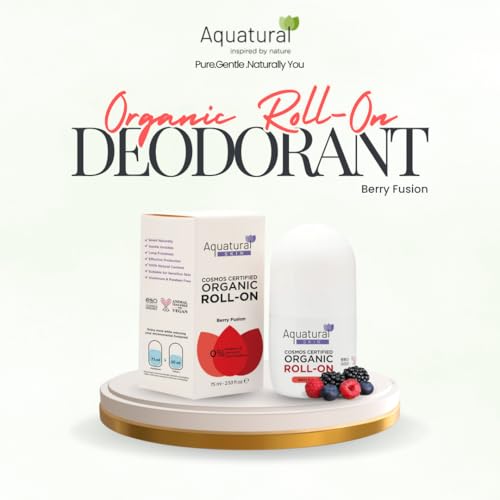Image of Organic Deodorant Women & Men Roll On, Natural Formula for Sensitive Skin, Long-Lasting Odor Protection (2.53 Fl Oz (Pack of 2), Berry Fusion)