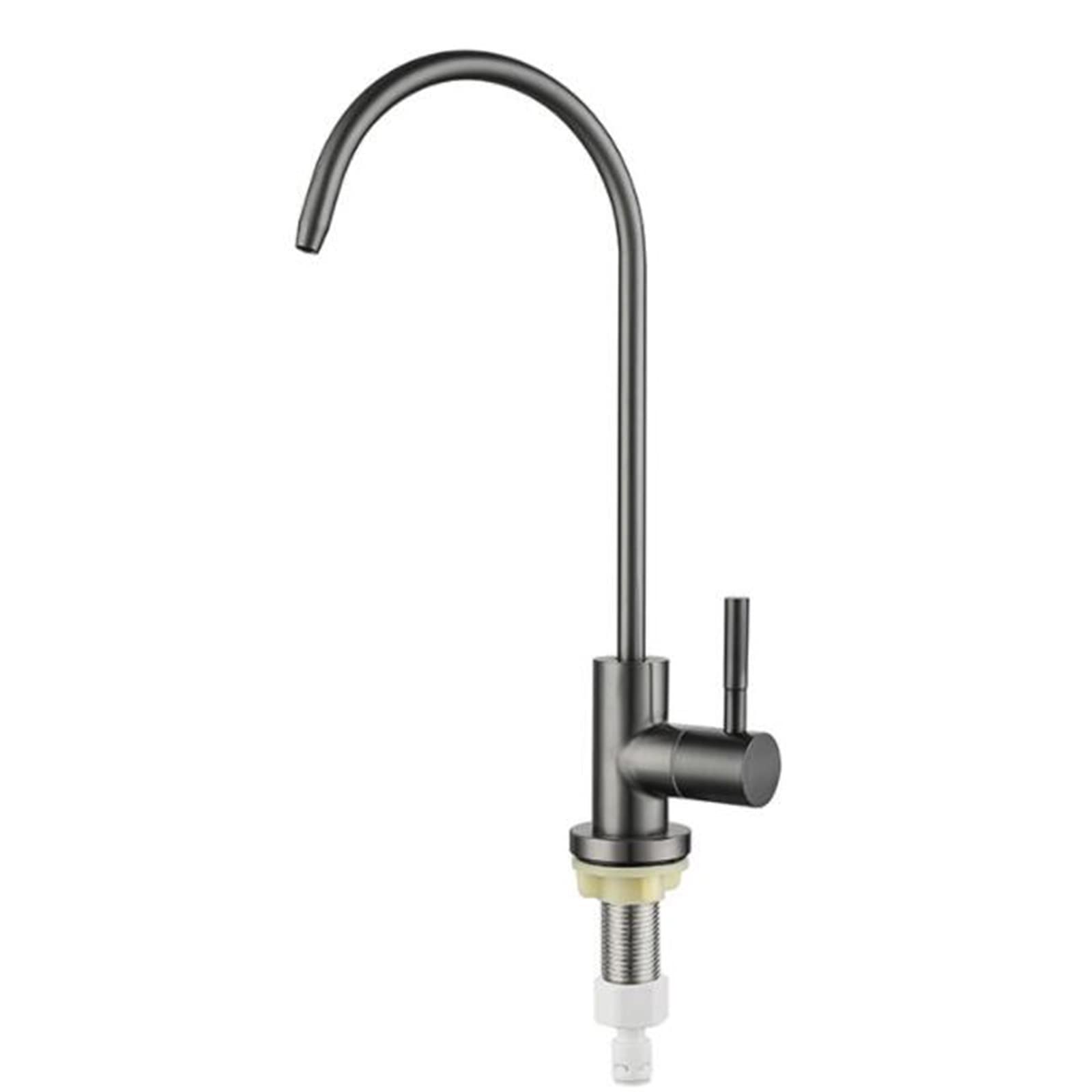 Aycdl Grey Water Filter Faucet Stainless Steel Swivel Single Cold Water Kitchen Faucets