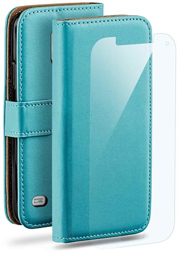 Étui turquoise Samsung S5 Mini et film protecteur moex pour vos sorties