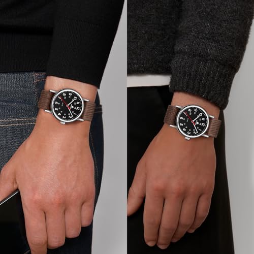 Image of LN LENQIN Mens Watches Unisex Military Sport Nylon Strap Stylish Luminous Fashion Analog Quartz Watch for Men Waterproof Army Tactical Casual Wristwatch