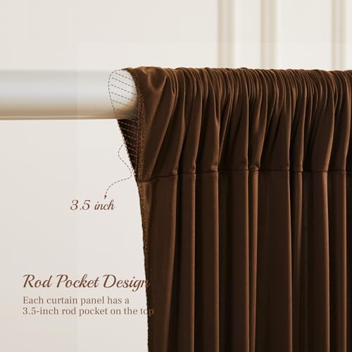 10x10ft Brown Backdrop Curtains for Wedding Parties Wrinkle Free Photo Backdrop Drapes for Photography Birthday Baby Shower Soft Fabric Party Backgournd for Photoshoot 5x10ft, 2 Panels by PARTISKY - Used condition - Image 6