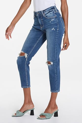 DEAR JOHN Roxie High Rise Cropped Leg Women's Mom Jeans3