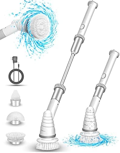 DIMUAT Electric Spin Scrubber, Shower Scrubber for Cleaning, Cordless Grout Power Bathroom Cleaner for Cleaning Tile, Floor, Bathtub