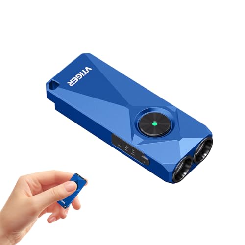VTIGER K1 800 High Lumens Key Chain Light, Small EDC Rechargeable Keychain Flashlight, Compact LED Tiny Flashlight with Magnetic, Mini Clip-on Pocket Lights for Camping, Emergency, Everyday Carry