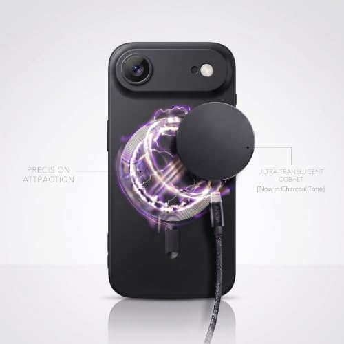 Image of amazon basics Premium Mag-Safe Case for iPhone 17 Air | Shockproof & Anti-Scratch Cover | Soft Silicone with Wireless Charging | Camera Lens Guard - Black