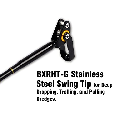 Fiblink Bent Butt Fishing Rod 2-Piece Saltwater Offshore Trolling Rod Big Game Roller Rod Conventional Boat Fishing Pole With Swing Tip #TOP2