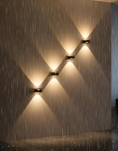 Image of FILLISKA Ultra Slim LED Indoor /Outdoor Wall Light, IP-65 Rainproof & Shockproof Body. (Slim MattBlack 1up + 1down)(2 Year Warranty)