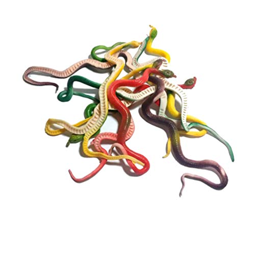 Toyvian 5Pcs 30Cm Gummi Schlangen Schlange Figuren Schlange Streich Requisiten Scary Schlange Spielzeug Gummi Gefälschte Schlange Spielzeug Set für Streiche Und Halloween Dekoration