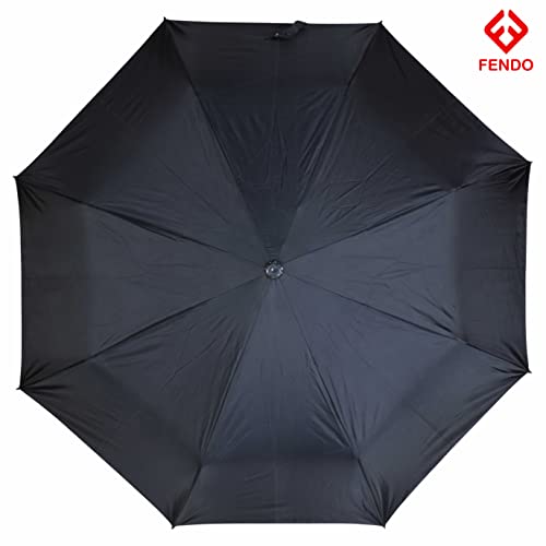 Image of Fendo 23.5 Inch 3 Fold Umbrella | Windproof & Waterproof Umbrellas for Men & Women | Compact Foldable Travel Umbrella for Office, Outdoor & Everyday Use