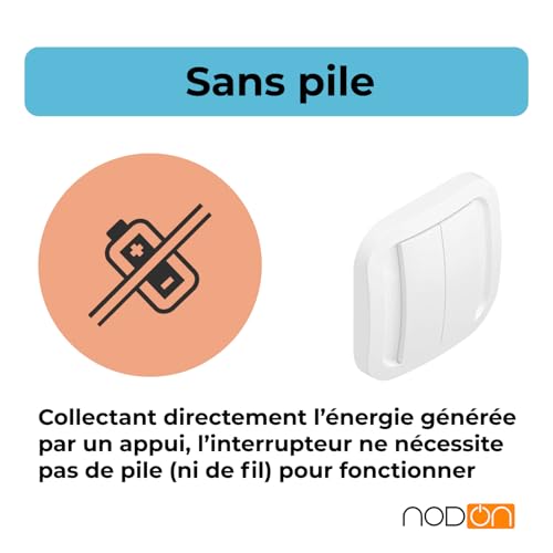 Interrupteur connecté EnOcean sans fil mural commande domotique Jeedom