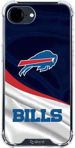 Skinit Clear Phone Case Compatible with iPhone 16e - Officially Licensed NFL Buffalo Bills Double Vision Design
