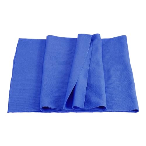 Image of MECCANIXITY 39 inch Elastic Cuffs Ribbed Trims Cotton Fabric Knit Rib Stretch Tape Cuff Sleeve Waistband for Sewing, 12 inch Wide Blue