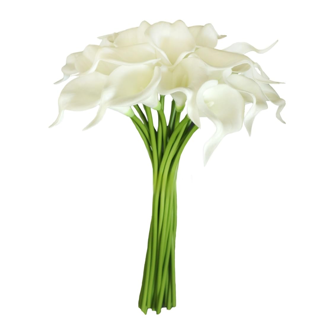 JiaDeDeng 18pcs Real Touch Artificial Calla Lily