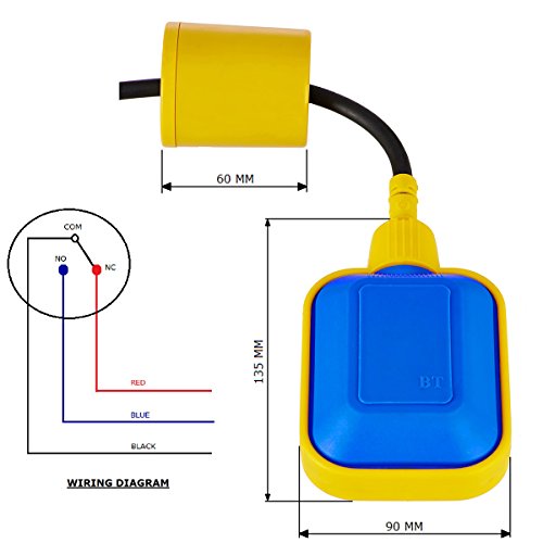 Image of AMPEREUS Automatic Water Level Controller with Float Switch for Water Tank | Fully Automatic Motor On /Off System | Auto Cut Off Sensor Control with 2 Meter Wire (Pack 4)