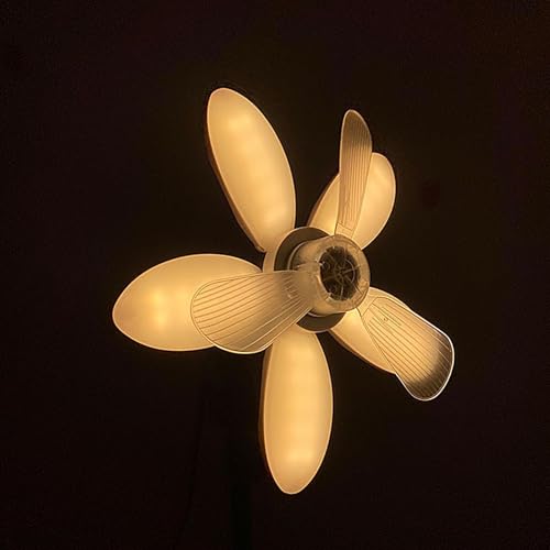 Lámpara regulable 2 en 1 y ventilador de techo pequeño para techos bajos 4