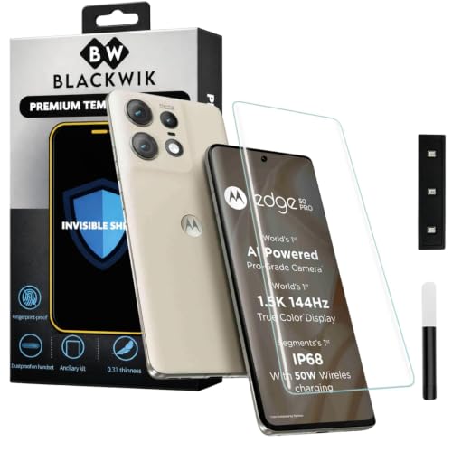 Image of Blackwik UV Tempered Glass For Moto Edge 50 Pro Cellphone (Transparent) Advanced Border Less Full Screen Coverage UV Screen Protector Guard With Installation Kit