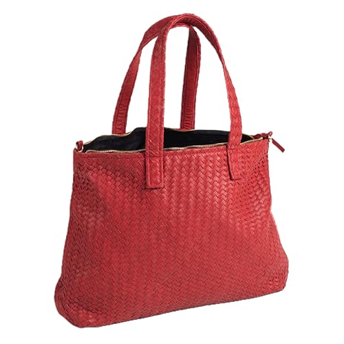 Image of Jild Hobo Style Woven Bag for Women - Soft Handmade Genuine Leather Work Tote Bag - Cross Body Womens Purse