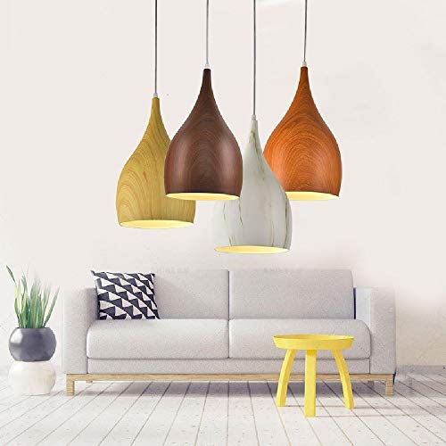 Luces de gotas colgantes de madera de diseño antiguo para iluminación interior 2