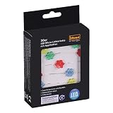 Idena 31827 - LED Lichterkette mit 20 LED in Blumenform, mit 6 Stunden Timer Funktion, Batterie betrieben, für Partys, Mottopartys, Deko, Sommer, als Stimmungslicht, ca. 1,25 m