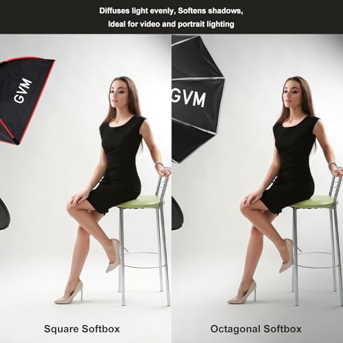 Image of GVM Portable Square Softbox 40 * 40cm with Grid Diffuser Fast-Setup Bowens Mount Softbox Compact Photography Lighting Softbox for Photography Shooting Continuous Light Monolight Strobe Flash