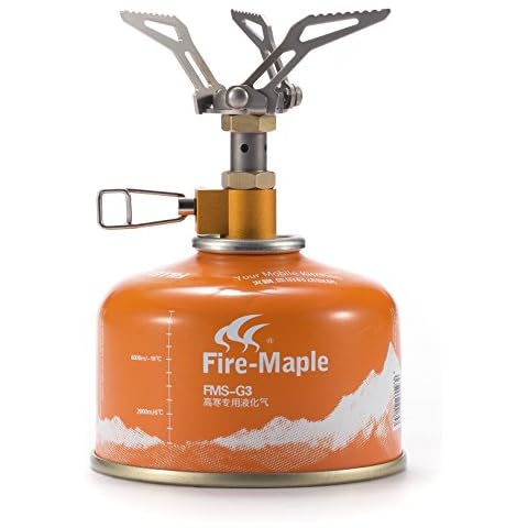 Fire-Maple FMS-300T Ultralight Titanium Backpacking Camping Gas Stove | 2600W Pocket Backpacking Cooking Folding Burner | Outdoor Trekking Hiking Fishing Cover