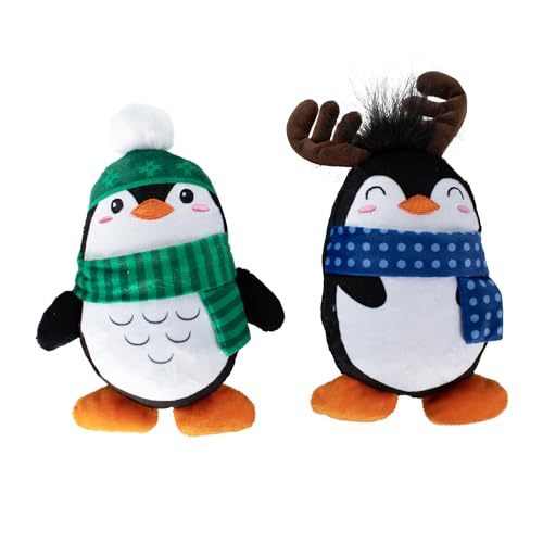Fringe Studio Plush Dog Toy Set Winter Waddle Land 2 pcs