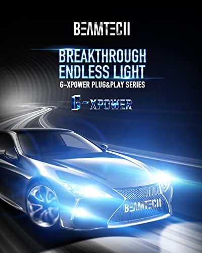 Beamtech H11 Led Bulbs,H8 H9 Conversion Kits 20000Lm 100W 6500K Xenon White High Power Plug And Play Halogen Replacement #TOP6