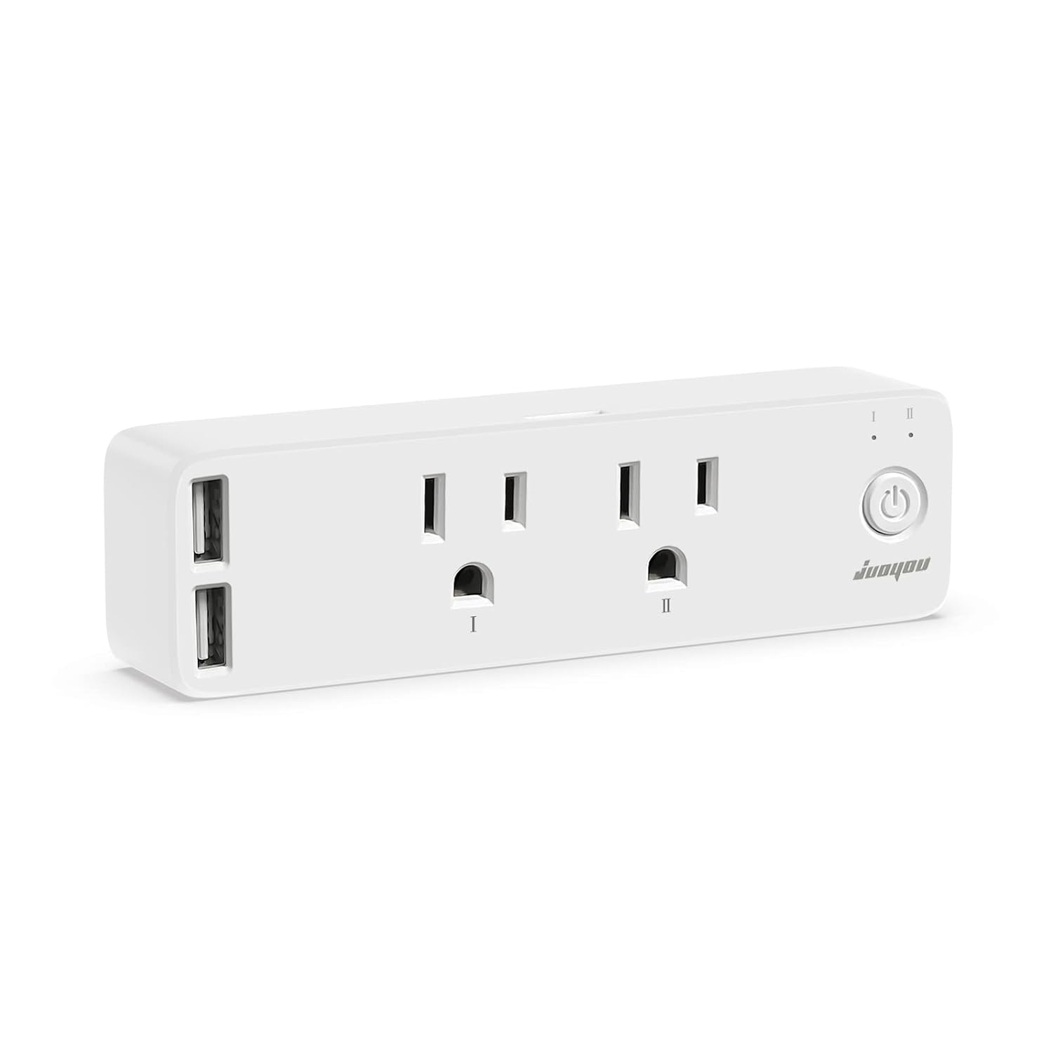 Dual Smart Plug, Smart Outlets Work with Alexa, Echo & Google Home, 2 WiFi Outlets, 2 Always-On USB Ports, Timer Fuction & Group Controller, Only WiFi 2.4G, FCC Certified (1 Pack)