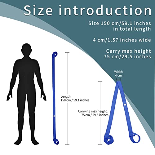 Yh&Gs Roller Skate Leash Adjustable Ski Boots Carrier Strap Snowboard Boot Shoulder Sling Leash Fashionable Transport Strap Speed Strap Quad Skate Strap For Ice Skates(Blue) #TOP3