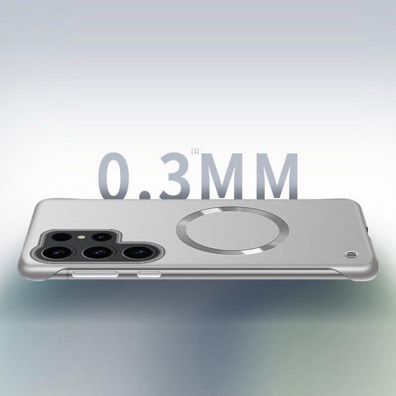 Étui Galaxy S25 Ultra premium rigide magnétique vert sans cadre