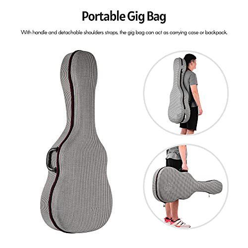 WGOEODI Housse de Transport pour Guitare Acoustique de 41 Pouces, avec bandoulières, étui de Transport Rigide et léger… - Les Beatles, Paul McCartney, John Lennon, RIngo Starr, George Harrison WGOEODI Housse de Transport pour Guitare Acoustique de 41 Pouces, avec bandoulières, étui de Transport Rigide et léger… – Image 3