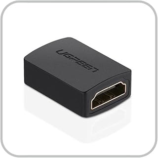 محول توصيل عالي السرعة HDMI أنثى إلى أنثى من يوجرين - حزمتان لتمديد أجهزة HDMI الخاصة بك، عدد المنافذ: 2، أسود