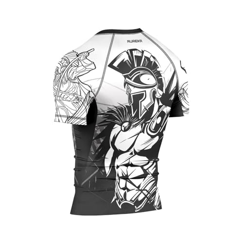 Spartan Men's Compression Rash Guard – Short Sleeve Performance Shirt for MMA Fighters Grappling Athletes4
