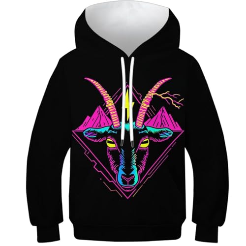 Sweat-shirt à capuche enfants 3D un cadeau original et drôle pour filles et garçons de 6-15 ans
