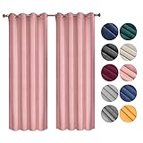 Contenido del Paquete: 2 piezas de cortinas de 140 x 245 cm. También ofrecemos varios colores y distintos medidas de alto (225/245/270cm) para elegir. Debido a las características de la tela y al plegado en el empaque, la cortina recién recibida puede presentar algunas arrugas, las cuales pueden eliminarse colgando por un período de tiempo o planchándolo a baja temperatura.