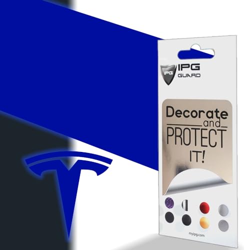 Image of IPG Compatible with Model Y Decal (8 Logo Set) Stickers Set Personalize Your Vehicle (Reflective Series - Blue)