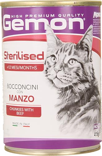 Gemon STERILISED bocconcini con manzo GR.415-confezione da 24