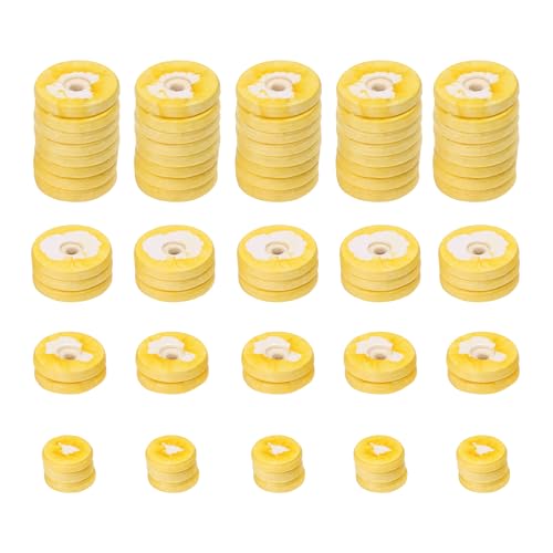 ETFBUY 90Pcs Yellow Felt Material Closed Hole Sound Pads Flute Maintenance Accessories