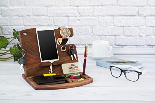Teslyar Natural Walnut Wood Phone Dockin Buy Online In India At Desertcart