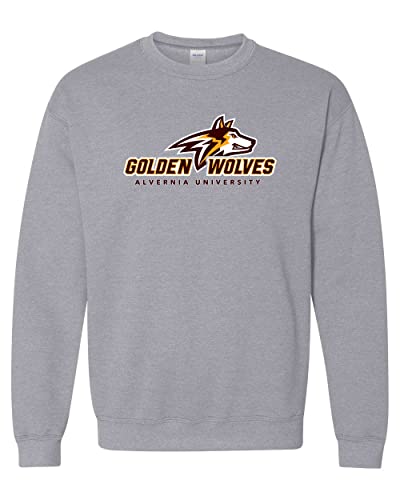 Alvernia University Golden Wolves Unisex Crewneck Sweatshirt - Alvernia Golden Wolves Apparel